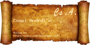 Csepi András névjegykártya